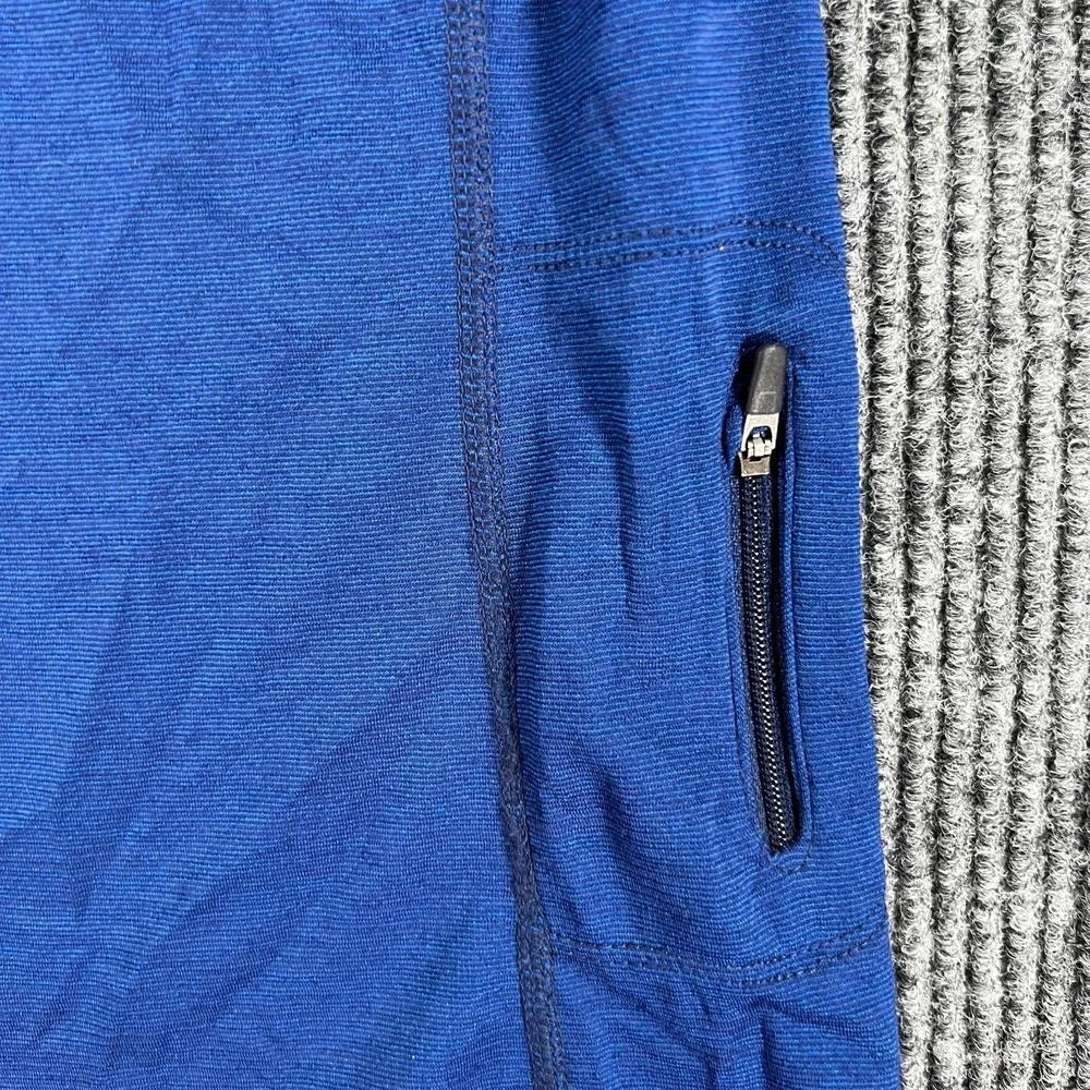 Nike Pullover Wool Shirt Mens Small Blue‎ Long Sleeve 1/4 Zip Running Workout
